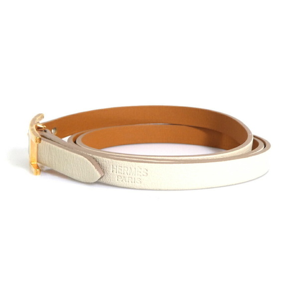 HERMES Gold Leather Charm Bracelet - Picture 3 of 5
